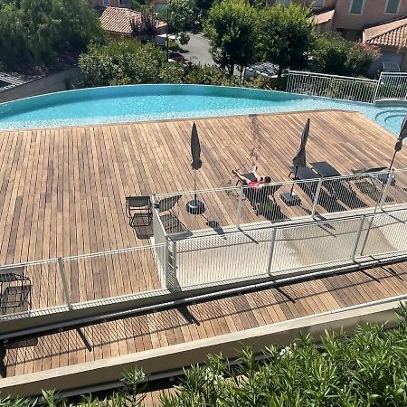 Superbe Appartement, Piscine, Vue Mer Et Montagnes Antibes Exteriör bild
